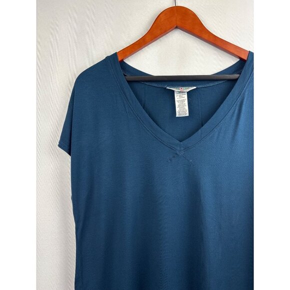 Women’s Hard Tail Size XS Navy Short Sleeve Shirt - Picture 2 of 6